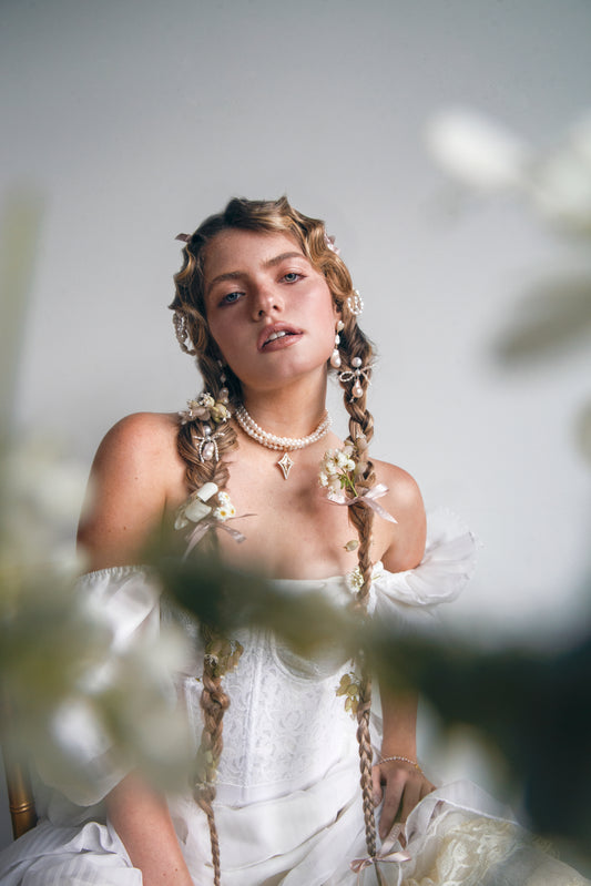 She Sparkle Triple Layer Pearl Choker